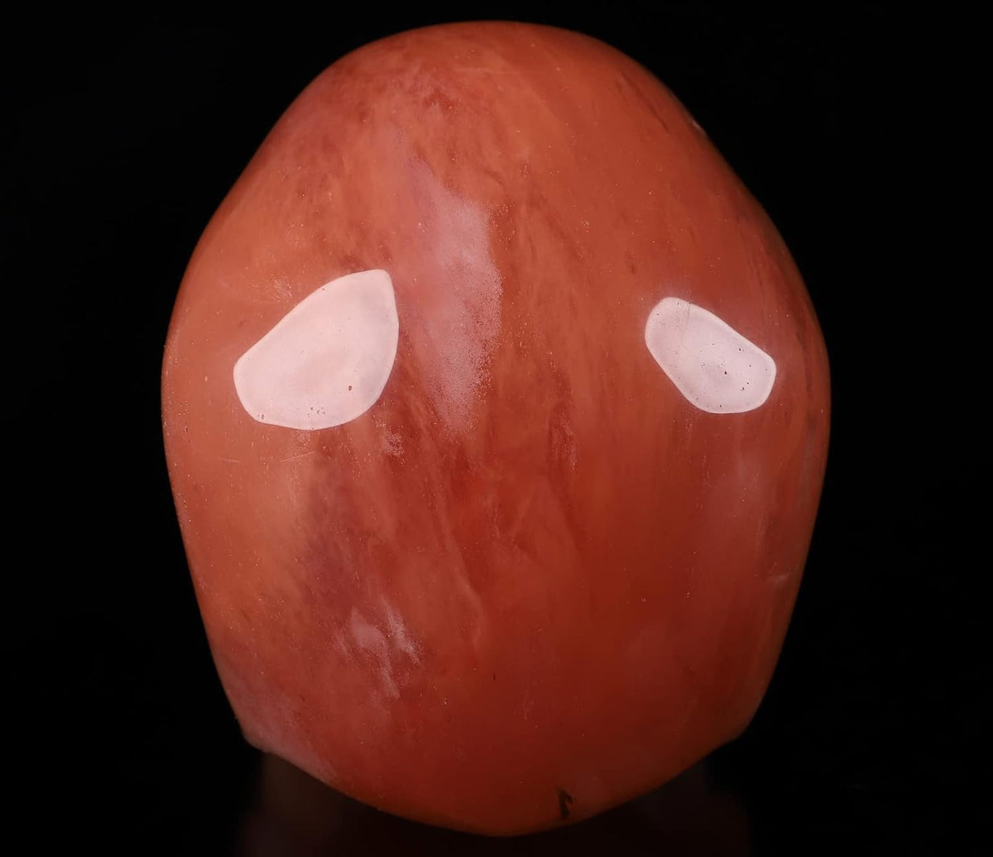 Skullis 5.0" Smelted Quartz Super Realistic Crystal Carved Crystal Skull. Hand Carved Gemstone Fine Art Sculpture.2240 Z8