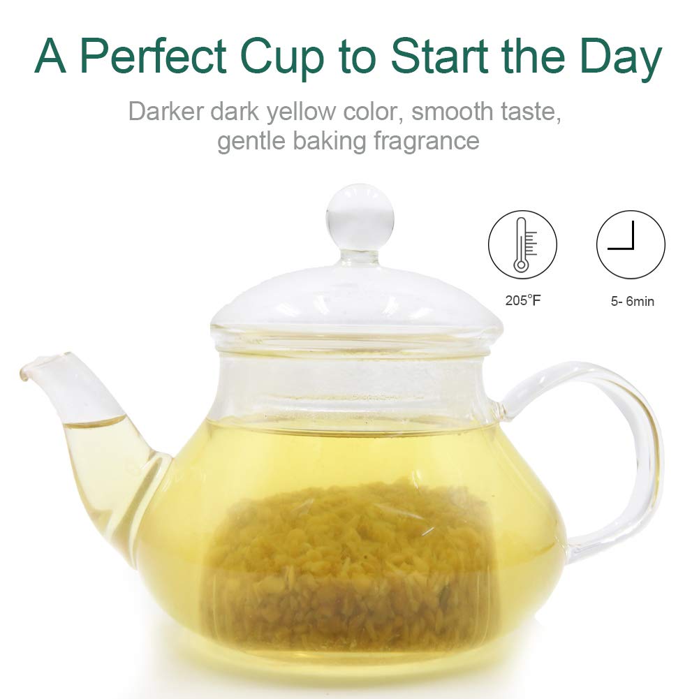 FullChea - Himalayan Tartary Buckwheat Tea - Roasted Black Buckwheat - Loose Leaf Herbal Tea - Caffeine Free - NON-GMO - Gluten Free - 100% Natural 8oz / 226g