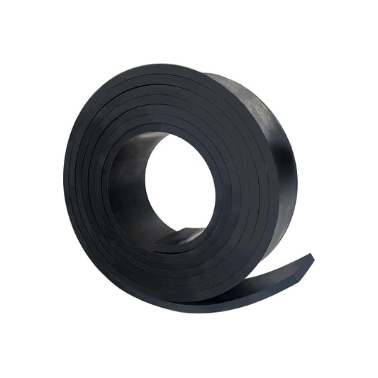 Black Solid Rubber Strip, 1/4 (.25)" Thick X 2" Wide X 10'Long, Solid Flat Rubber Roll for Anti-Slip, Anti-Vibration, DIY Gaskets, Crafts, Sealing, Supports, Protection