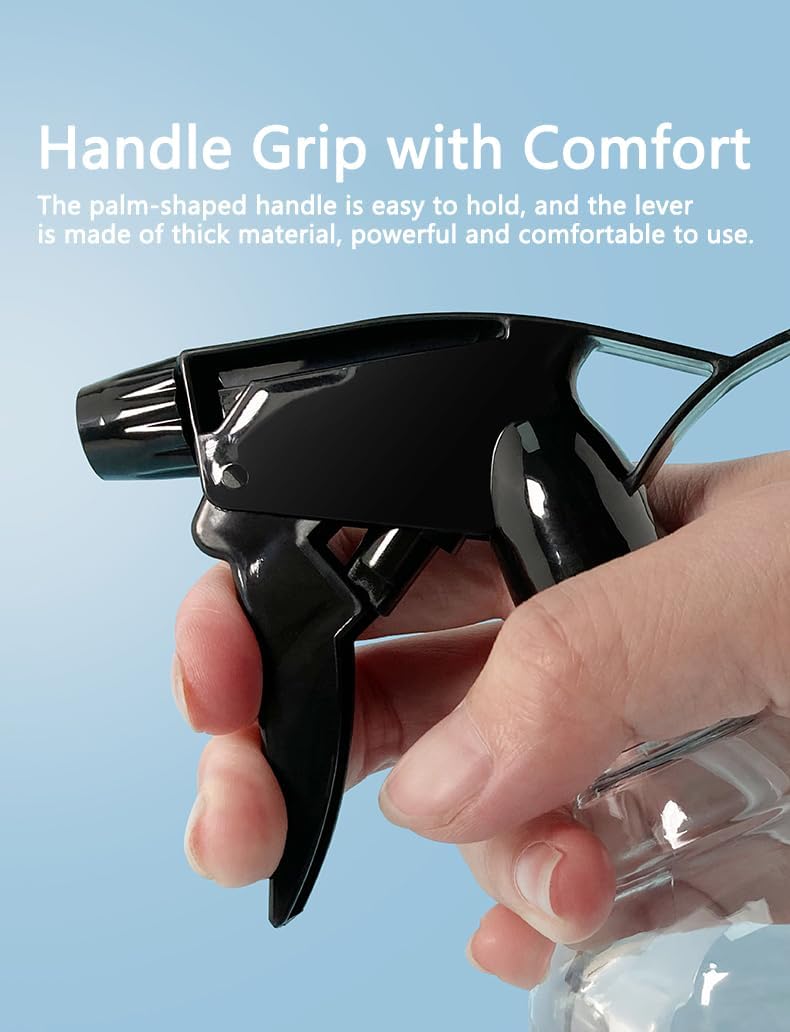 3 PCS Plastic Spray Bottles 8 oz Empty Spray Bottle with Adjustable Nozzle Mini Spray Bottle Liquid Sprayer for Kitchen Cleaning Water Plants