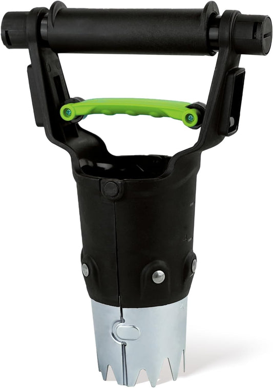 Hugeleaf Bulb Planter Tool, 1-5 Inch Depth Garden Bulb Planter with Comfortable Grip Handle, Galvanized Steel Serrated Edge for Planting Tulip Daffodils Dahlias Onions