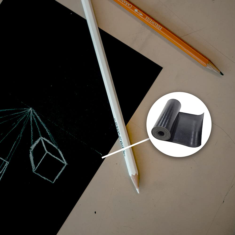 DOBTIM Neoprene Rubber Strips 1/16 (.062)" Thick X 8" Wide X 10' Long,Solid Rubber Rolls Use for Gaskets DIY Material,Sealing,Bumpers,Protection,Flooring, Black