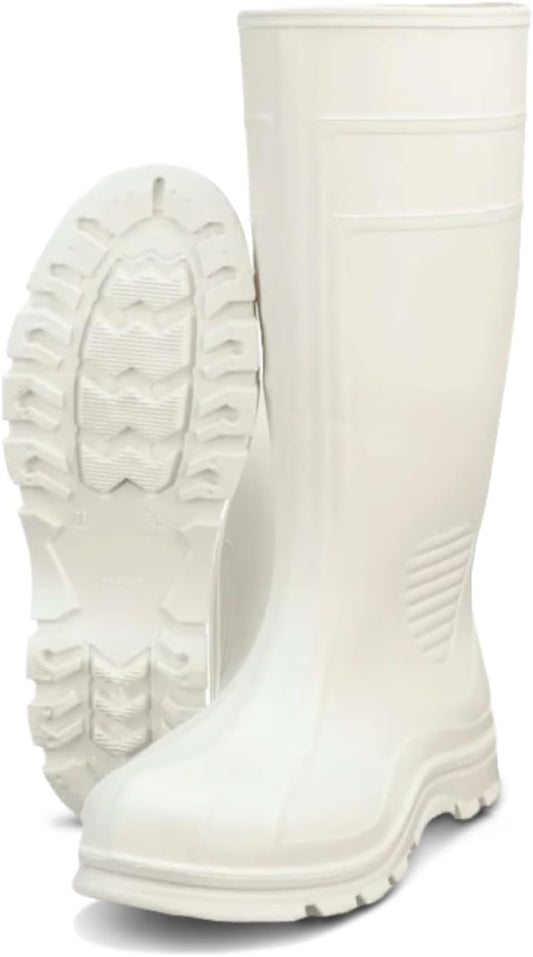 Heartland Dockside Waterproof Work Boots for Men and Women - Durable, Flexible PVC Boots for Marine Work with Easy On/Off, Slip-Resistant Outsoles