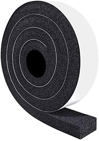 TORRAMI Window Air Conditioner Foam Seal Insulation 2 inch W X 1 inch T,Open Cell Foam Weather Stripping Total 6.5 Feet
