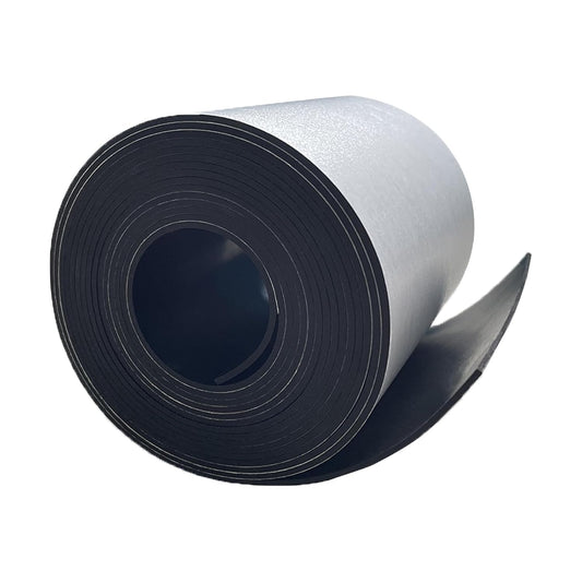 Solid Rubber Sheet with Adhesive 1/16 (.062)" Thick X 4" Wide X 10'Long, Solid Rubber Strips Rolls Self Adhesive for Gasket, Protection (4" X10'X1/16)