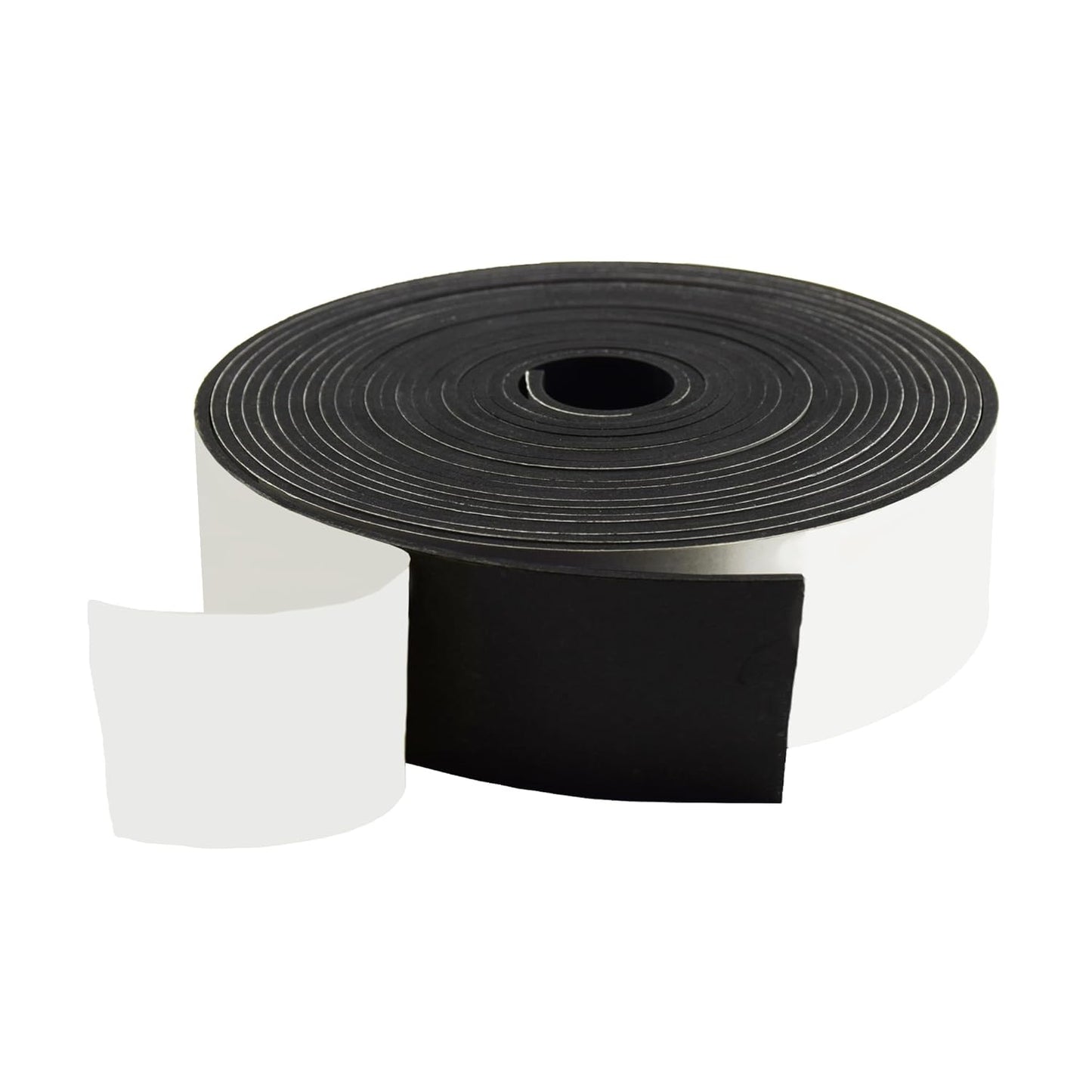 DOBTIM Neoprene Rubber Strips Self Adhesive 1/8 (.125)" Thick X 2" Wide X 25'Long, Solid Rubber Sheets, Rolls & Strips for Gaskets DIY, Sealing, Bumpers, Abrasion