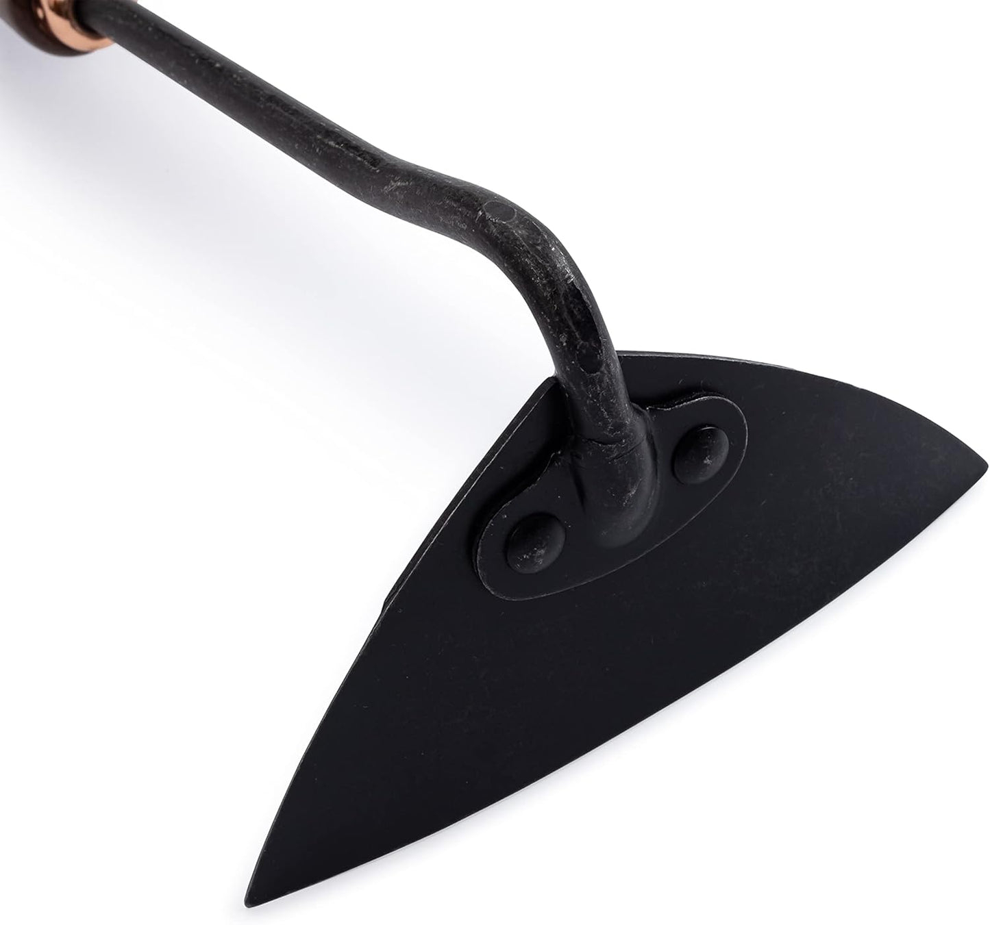 Barebones Triangle Hoe - Stainless Steel Hoe - Japanese Gardening Tools for Weeding, Long Handle and Hand Hoe (Walnut/Black)