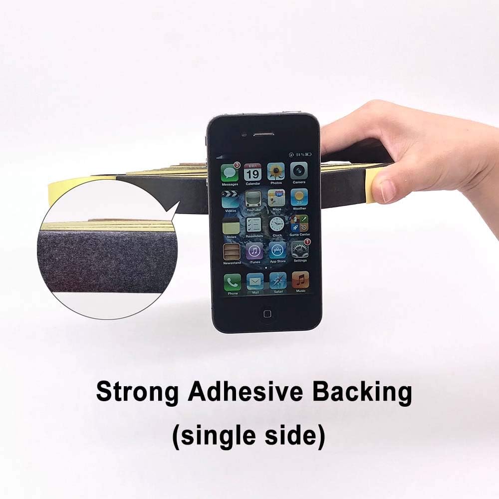 Adhesive Foam Strips -1" W x 1/8" T- Neoprene Weather Stripping High Density Foam Tape Seal for Doors and Windows Insulation