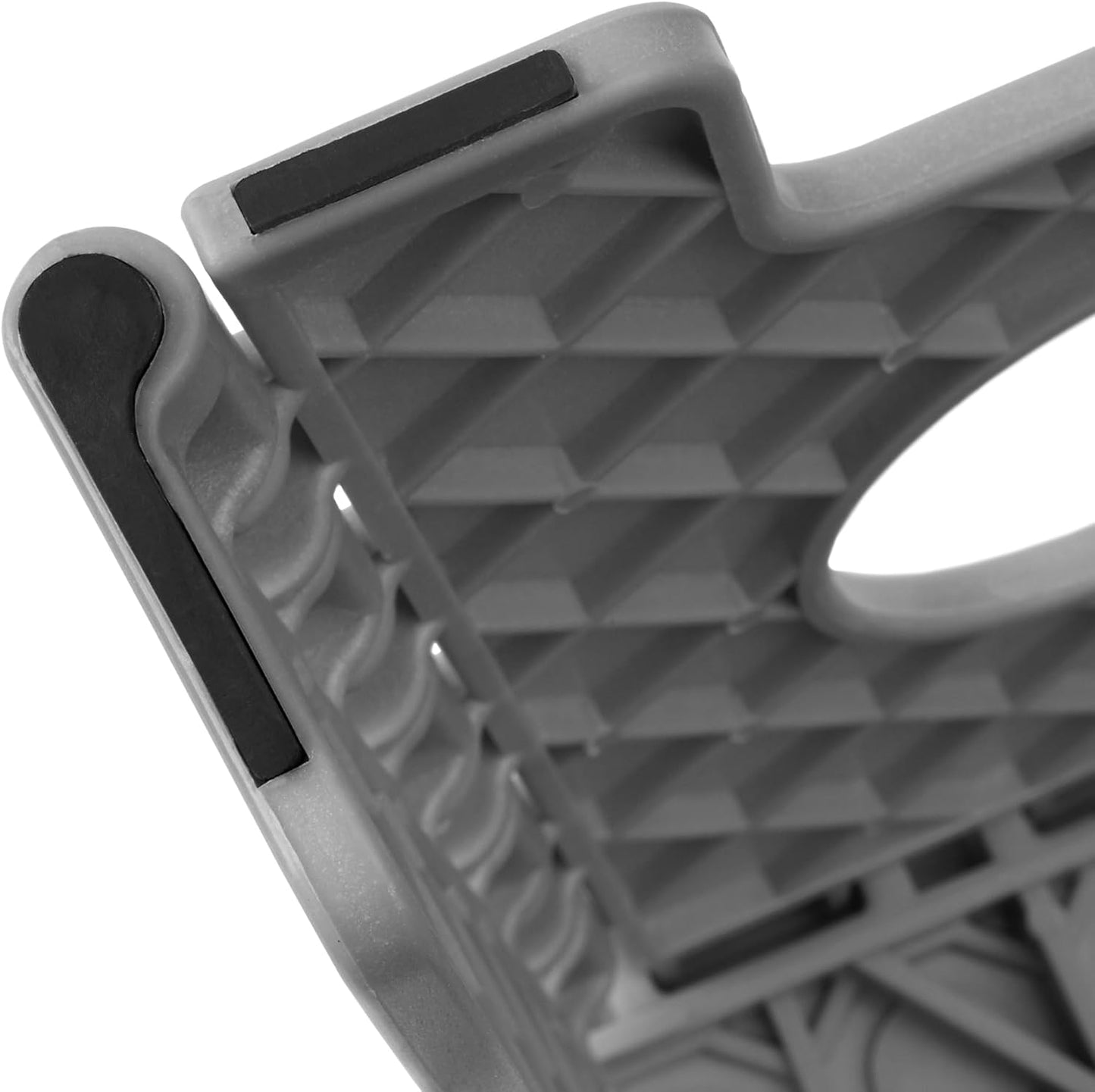 Casafield 13" Folding Step Stool with Handle, Gray - Portable Collapsible Small Plastic Foot Stool for Adults - Use in The Kitchen, Bathroom and Bedroom