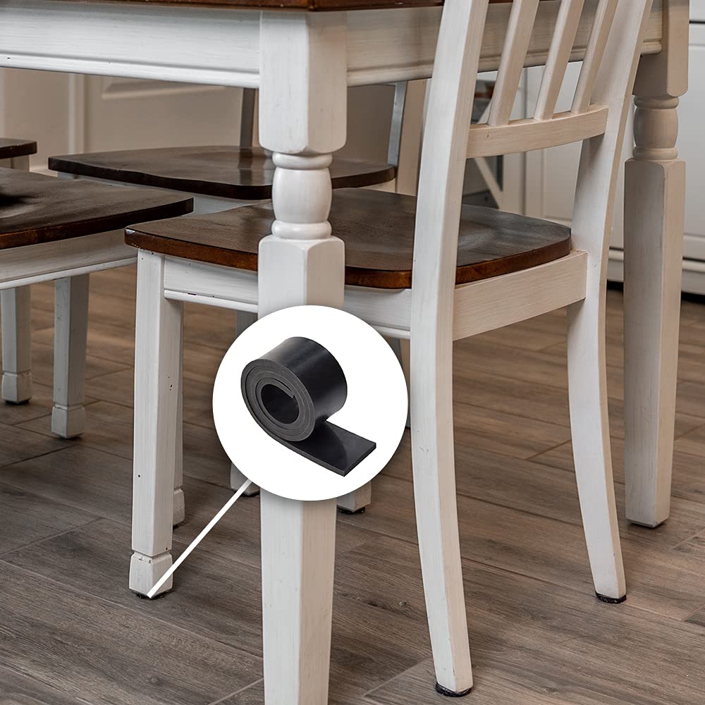 DOBTIM Rubber Strips 1/2(.500)" Thick X 2" Wide X 30" Long, Solid Rubber Rolls Use for Gaskets DIY Material, Supports, Sealing, Bumpers, Protection, Abrasion, Black