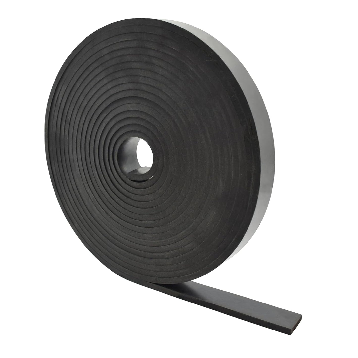 Neoprene Rubber Strips 1/4 (.250)" Thick X 1" Wide X 25' Long, Solid Rubber Rolls Use for Gaskets DIY Material, Supports, Leveling, Sealing, Bumpers, Protection, Abrasion, Flooring