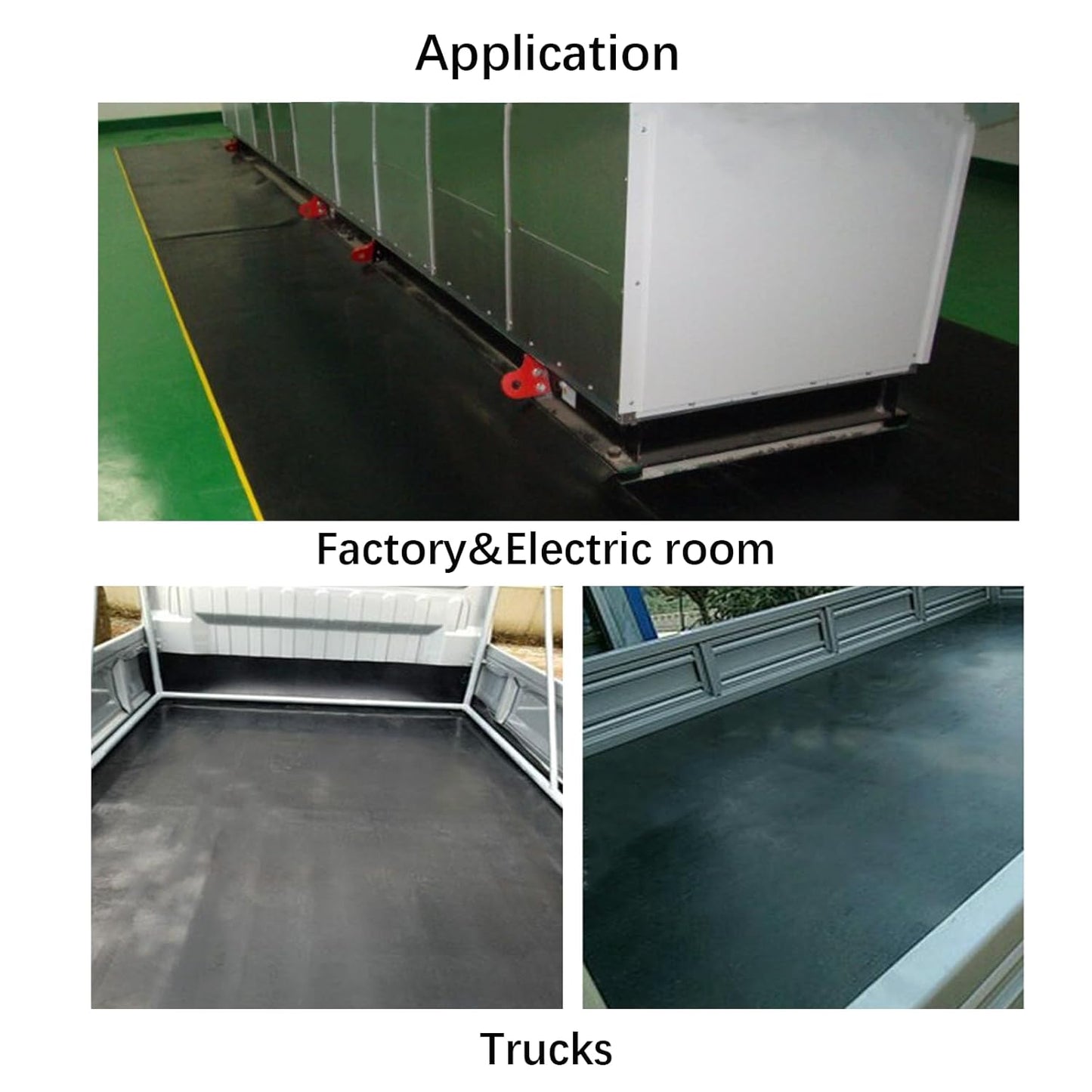 Solid Rubber Sheet, Rolls, Strips 1/16 (.062)" Thick X 12" Wide X 10'Long, Solid Rubber Rolls for Warehouse Anti-Slip, Flooring, Abrasion