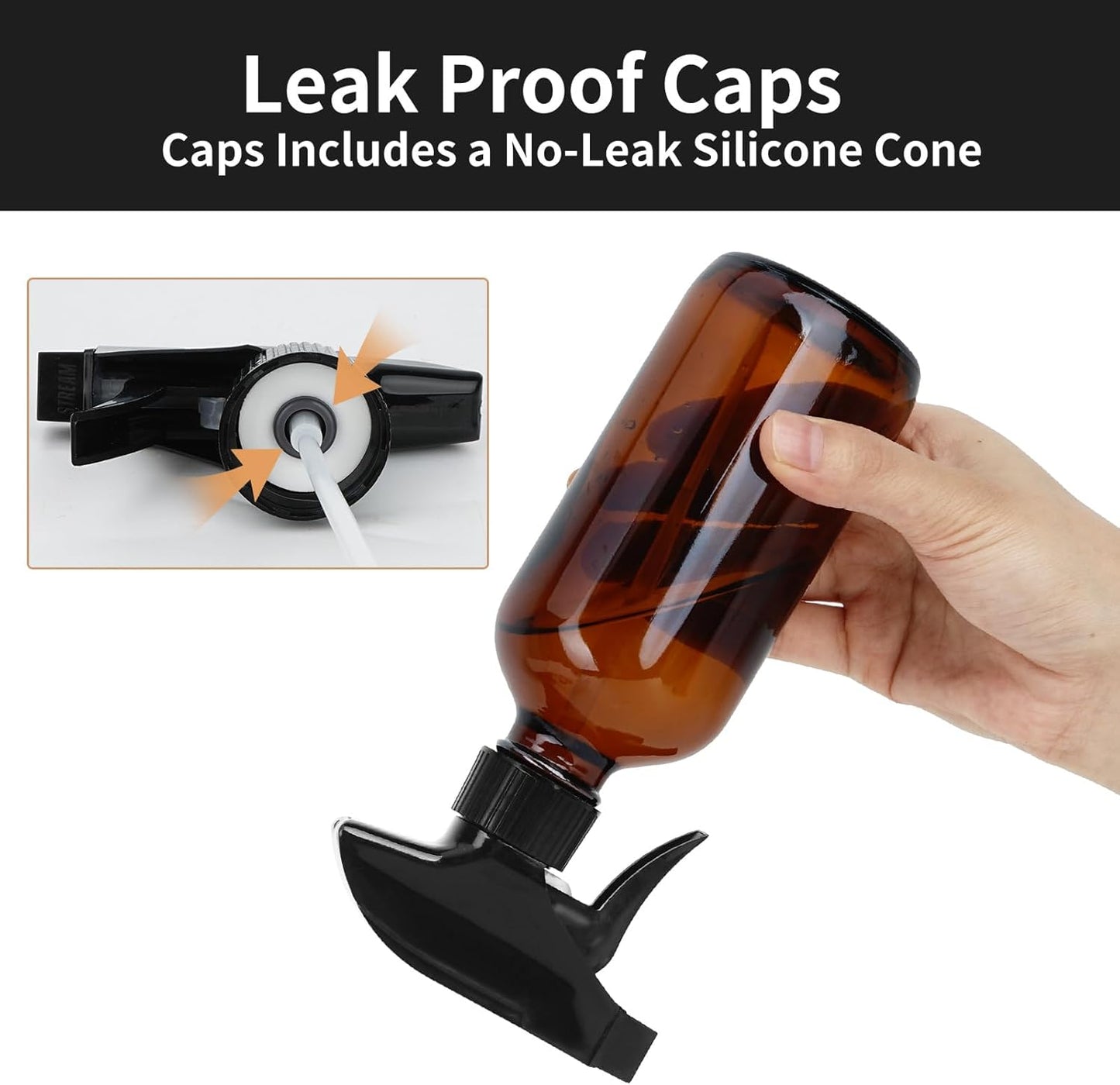 Mister Spray Bottle - 8.4oz Refillable Bottle for Hair, Plants, Cleaning Solutions, Essential Oils, Hair Mister, Adjustable Nozzle with Glass Misters 2oz per Unit, Funnel, Dropper