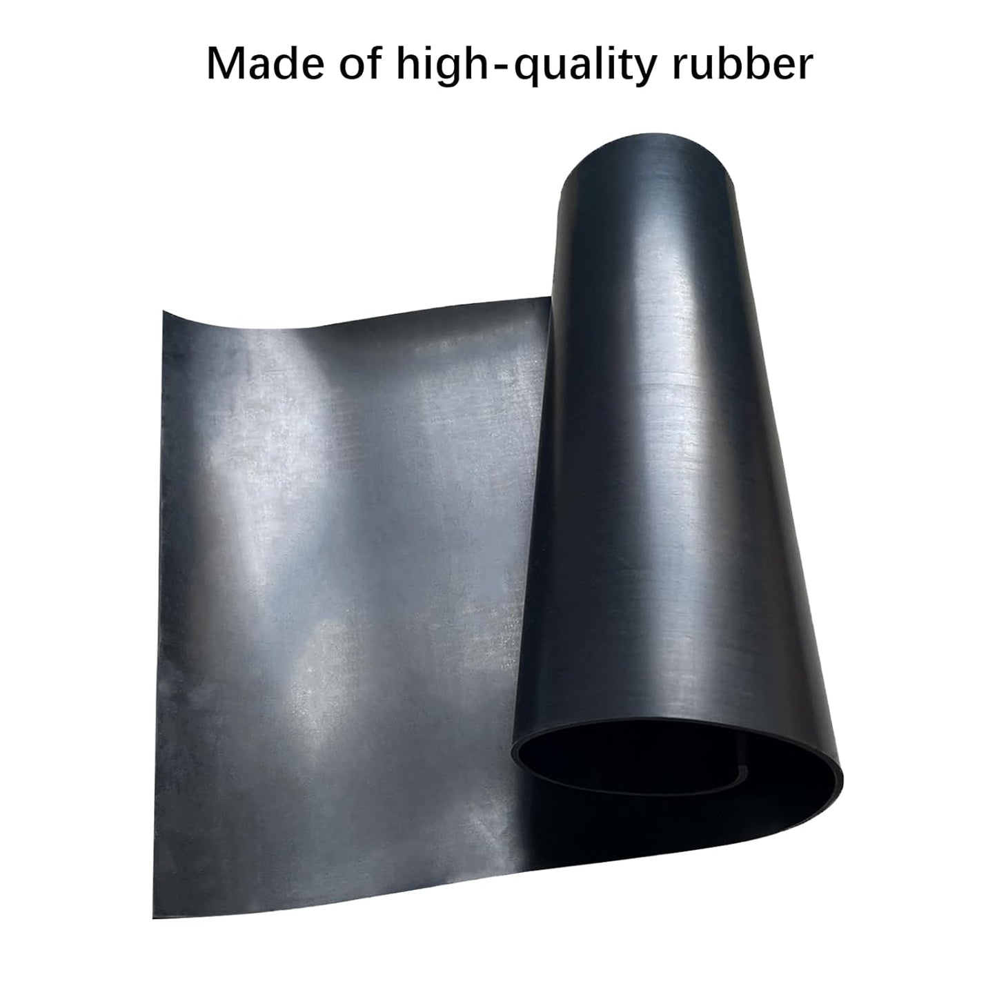 Solid Rubber Sheet Roll 1/8 (.125)" Thick X 12" Wide X 24" Long, Solid Rubber Strips, Sheet, Rolls for Bumpers, Flooring Protection, Sealing, DIY