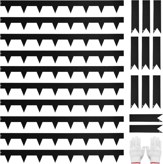 Hugeleaf 4.5 Inch Metal Landscape Edging, Metal Garden Edging with 11Pcs Stakes, 40 Inch Steel Landscape Edging Pack of 10 (33 Feet Total Length)