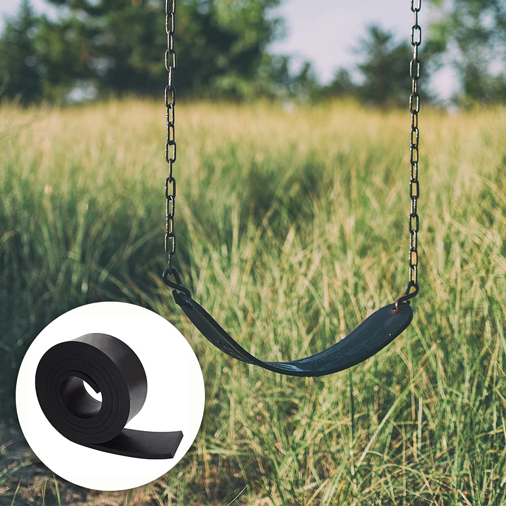 DOBTIM Neoprene Rubber Strips 1/4 (.250)" Thick X 2" Wide X 5' Long, Solid Rubber Rolls Use for Gaskets DIY Material, Supports, Leveling, Sealing, Bumpers, Protection, Abrasion, Flooring, Black