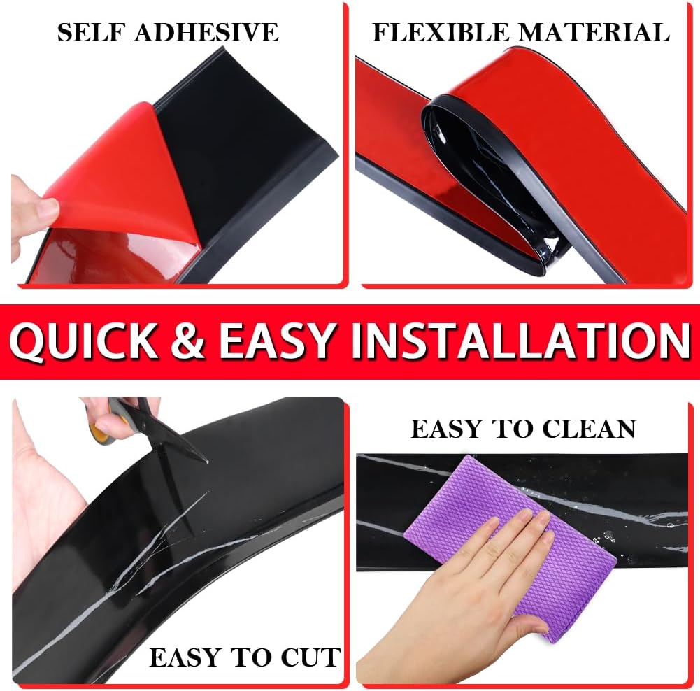 Vinyl Wall Base Baseboard Molding Trim 4" Flexible Self Adhesive Rubber Wall Base Moulding Trim Peel and Stick Design, 4 Inch x 60 Feet, Black Stone Grain