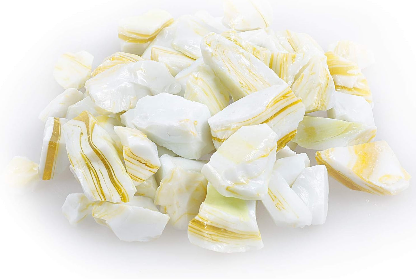 High Luster Reflective Fire Glass Gravel,Fire Gems,Fire Drops,Fire Glass Stones Chips for Fire Pit Fish Tank Aquarium Garden,1-2cm(3/8''-6/8''),540g/1.19lbs (China Yellow)