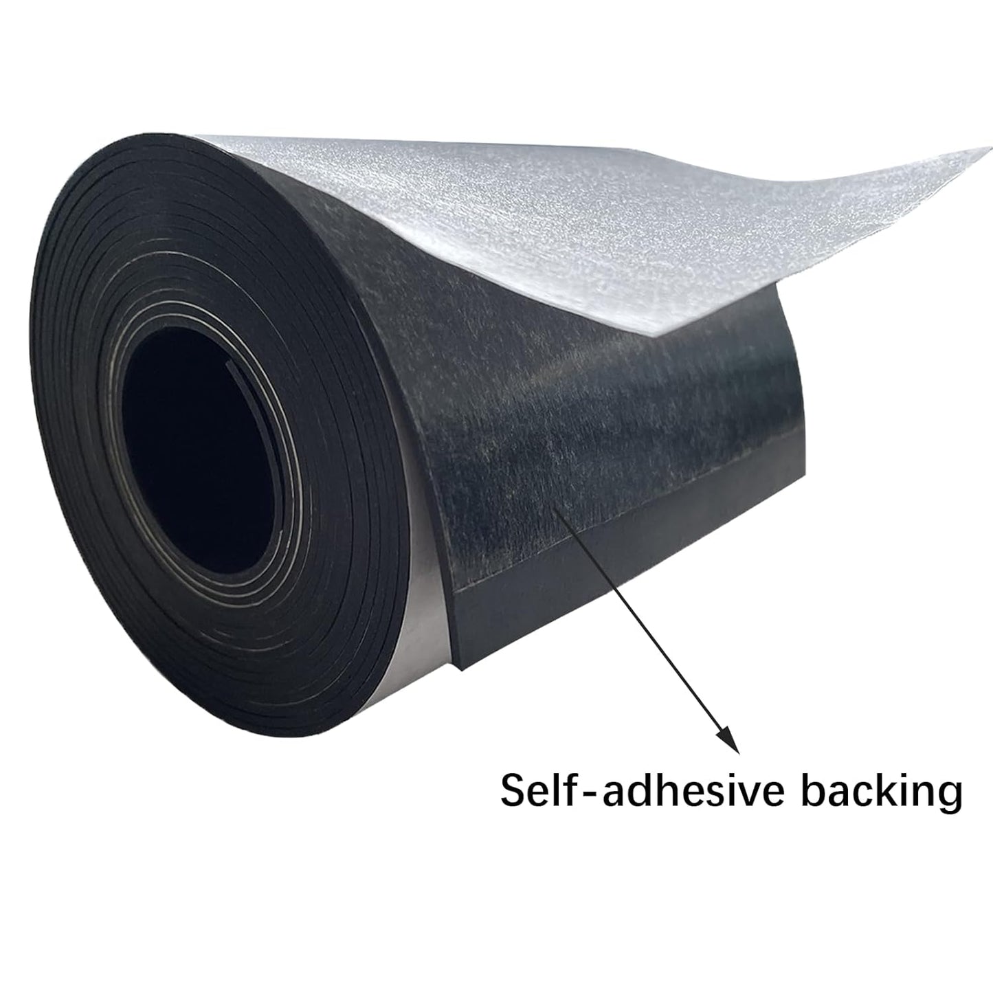 Solid Rubber Sheet with Adhesive 1/16 (.062)" Thick X 4" Wide X 10'Long, Solid Rubber Strips Rolls Self Adhesive for Gasket, Protection (4" X10'X1/16)