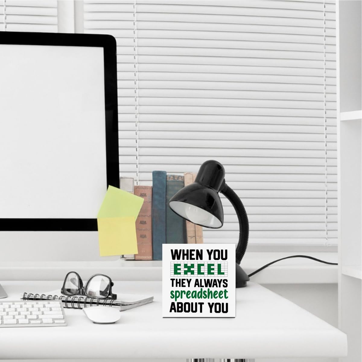 Accountant Quote Wooden Box Sign, Office Sign Desk Decorative Wooden Signs, Humorous Office Decor for Desk Shelf Tabletop Counter, Accountant Gifts For Coworker Friend