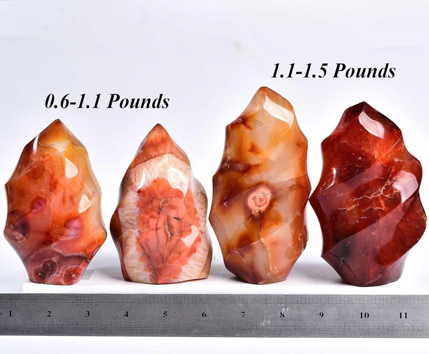 Red Agate Flame Shaped Stone Towers Obelisk Natural Healing Crystal Quartz Reiki Energy Decoration Home Office 1.0-1.5LBS