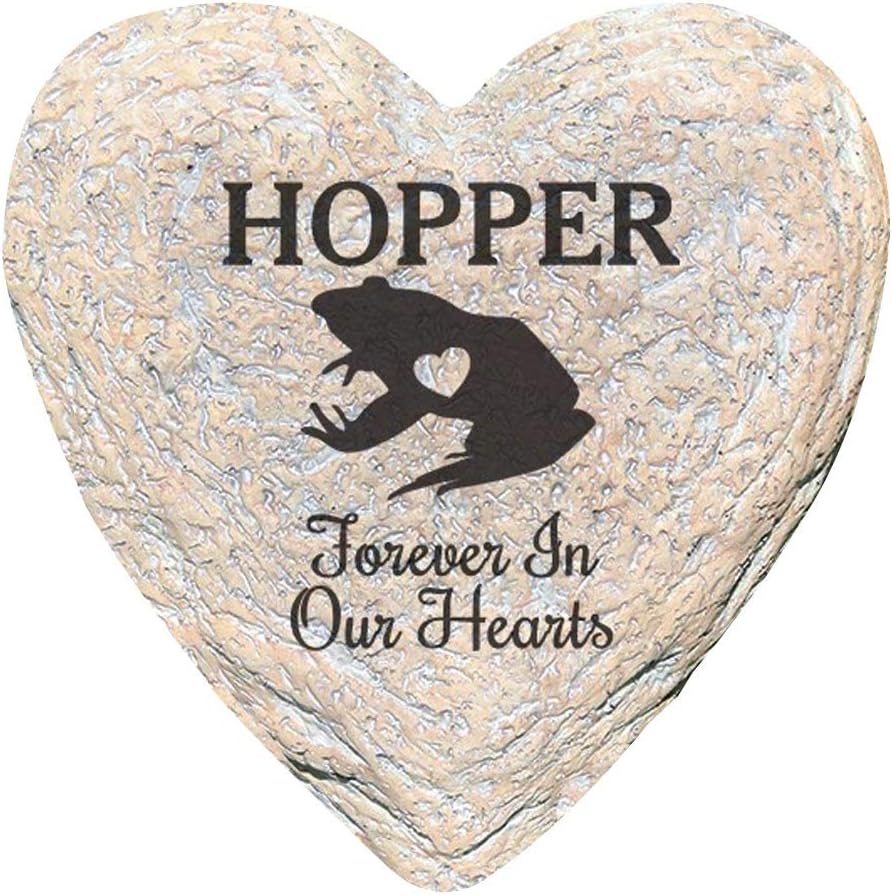 GiftsForYouNow Engraved Assorted Animals with Heart Memorial Heart Garden Stone, Frog Our
