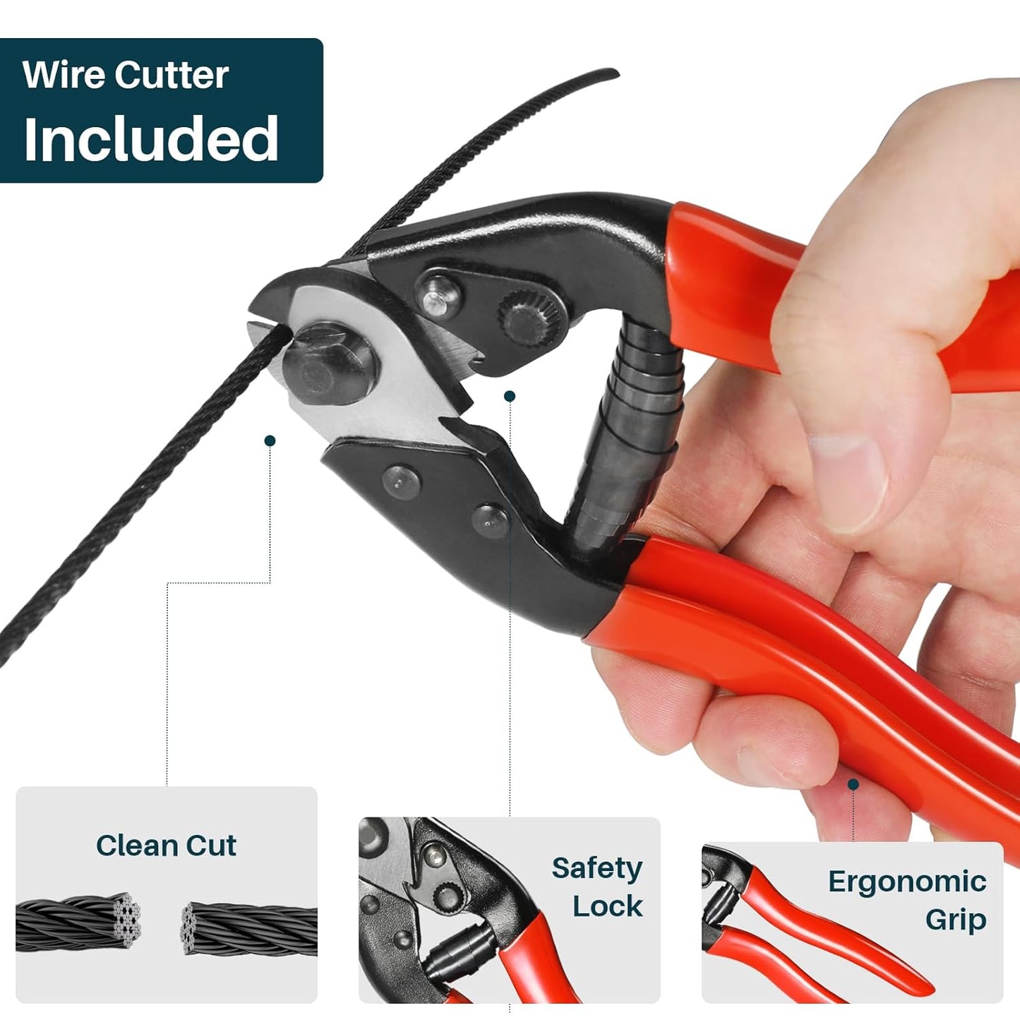 300FT 1/8" Black T316 Stainless Steel Cable, 7x7 Strands Construction, Black Wire Rope Aircraft Cable for Indoor, Outdoor, Deck Fence Railing, and DIY Balustrades