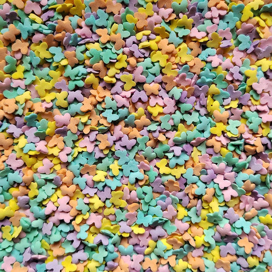 Homankit Multicolor Butterflies Sprinkles Mixed Sugar Cake Cupcake Toppers Cookie Dessert Ice Cream Donut Decoration 2.47 Ounce