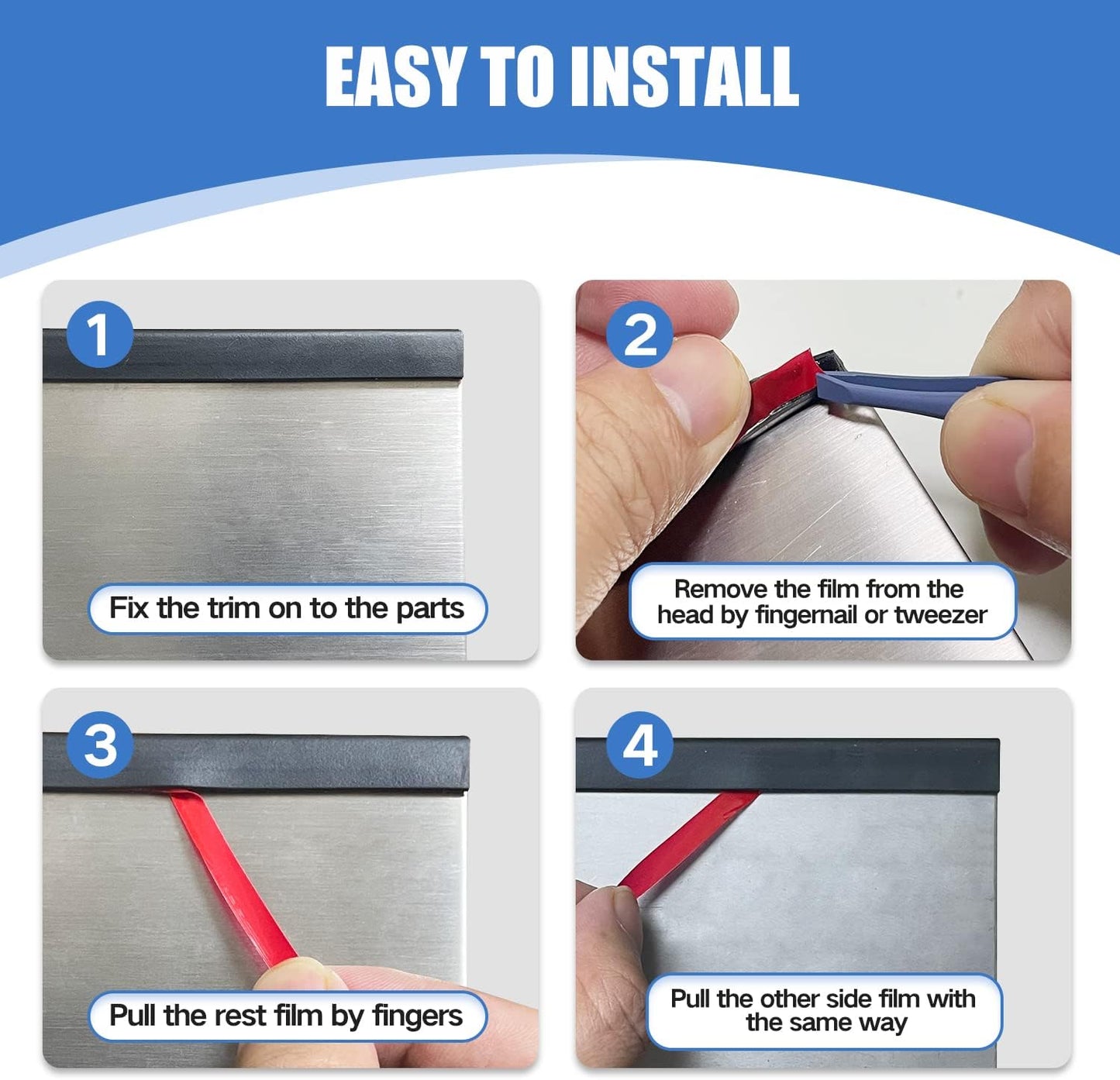 Rubber Edge Trim, Self-Adhesive Rubber Edge Protector for Sheet Metal, EPDM Material, Fit 3/32"(2.0mm), Length 20Ft, Black Color, U Channel Edge Trim