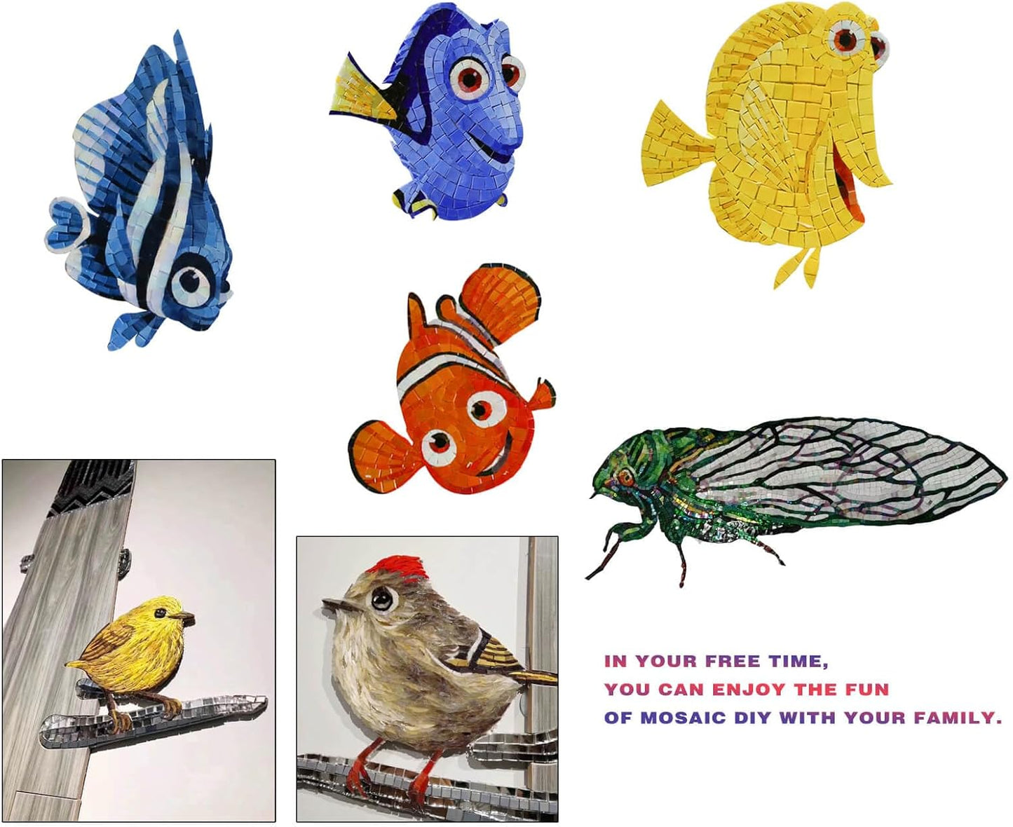 SMEIINIK 1.1lb Bulk Single Iridescent Color Mosaic Tiles for Crafts, Glass Mosaic Pieces for Mosaic Puzzles, Stained Glass Tiles for Mosaic DIY, Mosaic Making Supplies(AJ66-33)