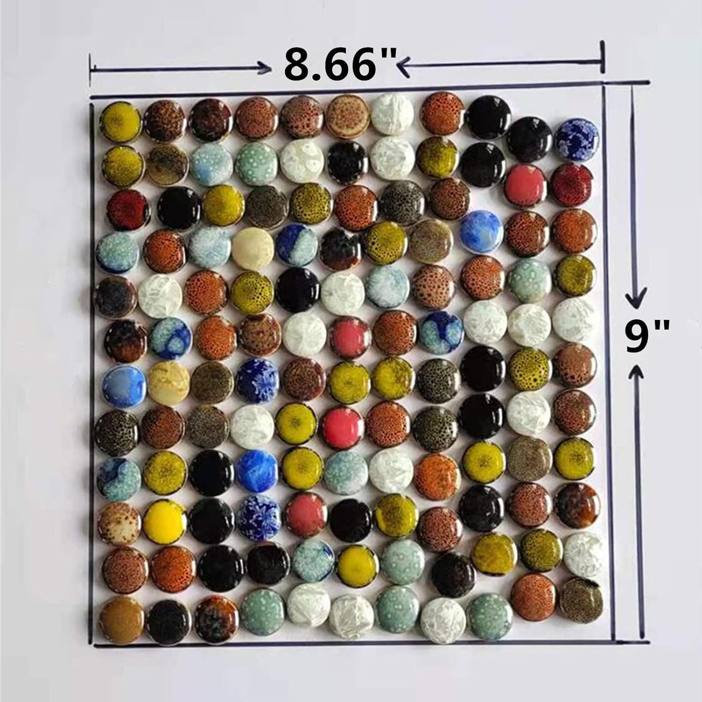 500g/1.1lb Random Color Irregular Ceramics Mosaic Tiles,DIY Making Creative Ceramic Mosaic Tiles for DIY Craft Plates Flowerpots Vases Cups Mosaic Making Supplies (Round 1)