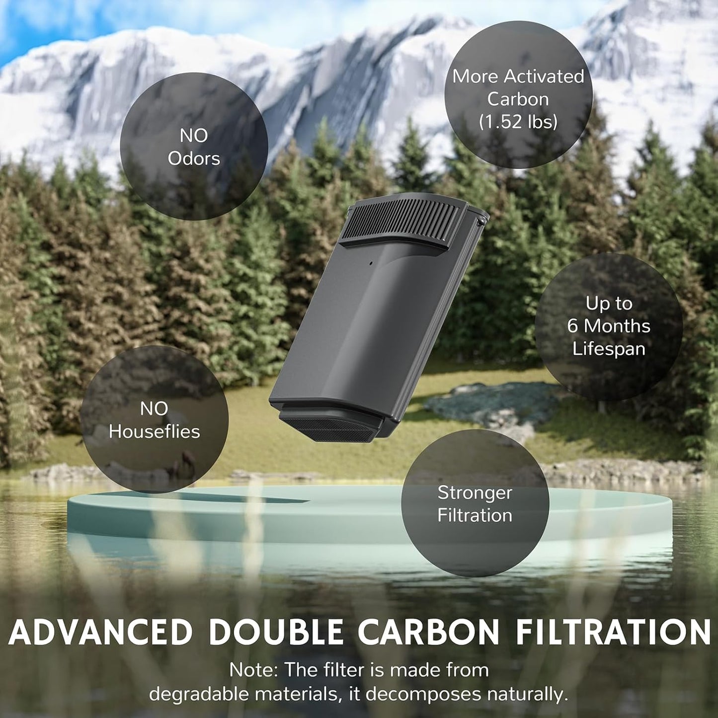 Airthereal Revive R800 5L Smart WiFi Electric Kitchen Composter - Odorless, Self-Cleaning, 3 Modes for Efficient Composting, Reduces Food Waste by 90%, App-Connected for Carbon Footprint Data