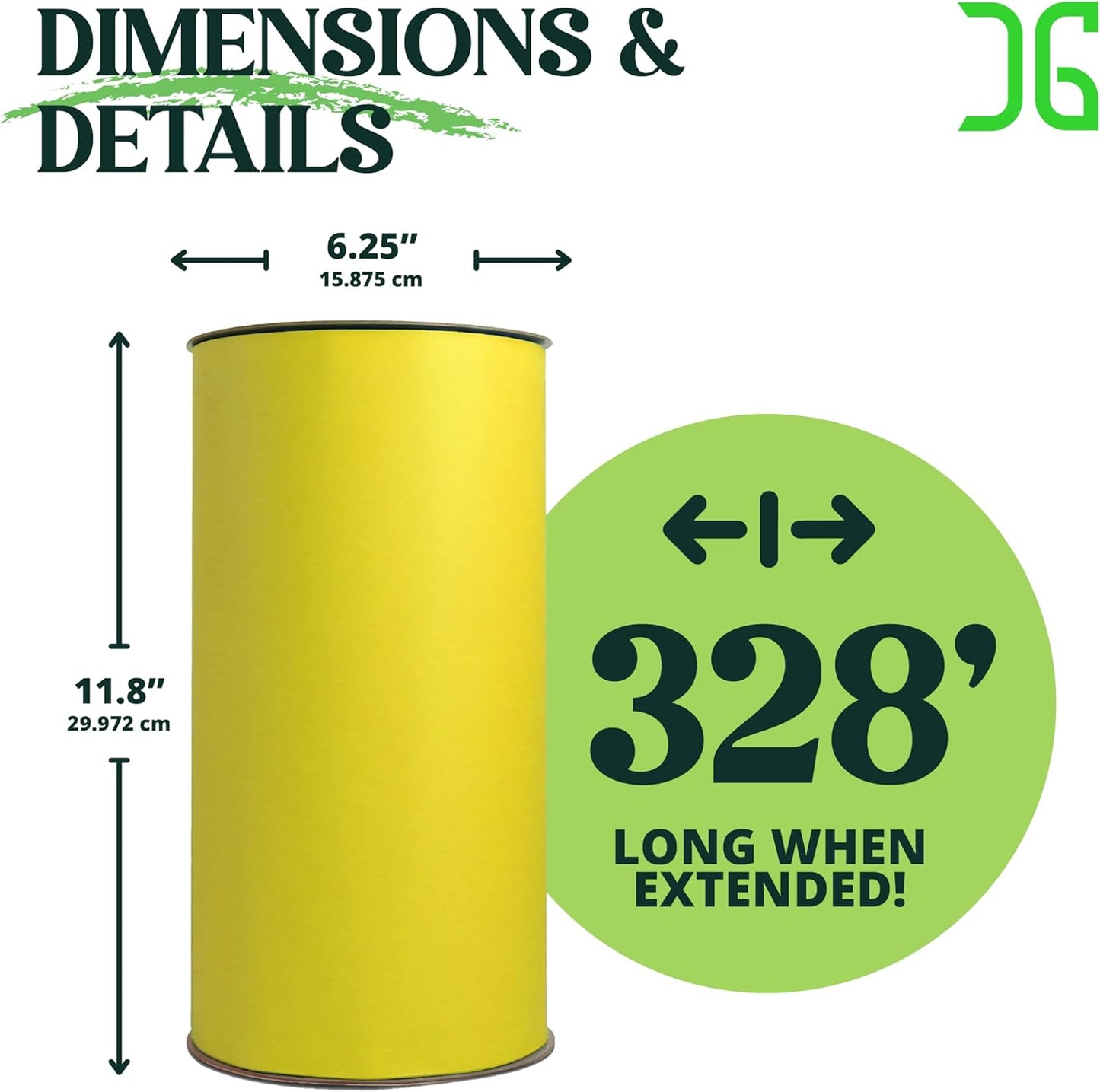 Catchmaster XL AG Roll 2PK, Double Sided Adhesive Fly Tape Strips, Fungus Gnat Sticky Trap for Greenhouse, Garden, Nursery, Pest Control Gardening Supplies, Pet Safe Insect Trap, 328' x 12" Yellow