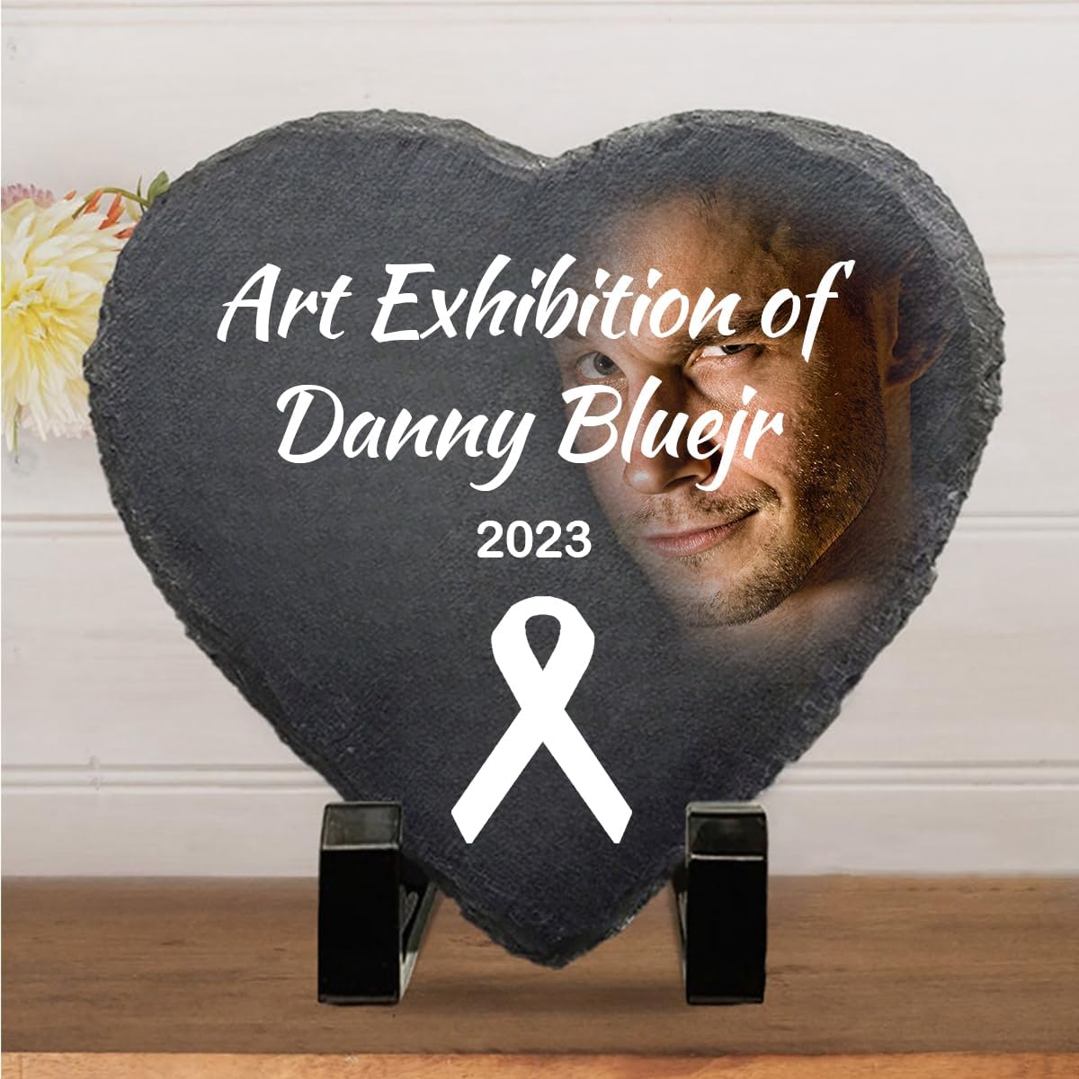 Custom Photo Garden Stones Personalize with Any Message and Pattern, Desgin Heart Shaped Memorial Stones Welcome Stones 6x6 for Housewarming,Memorial Gifts and Special Day Gifts