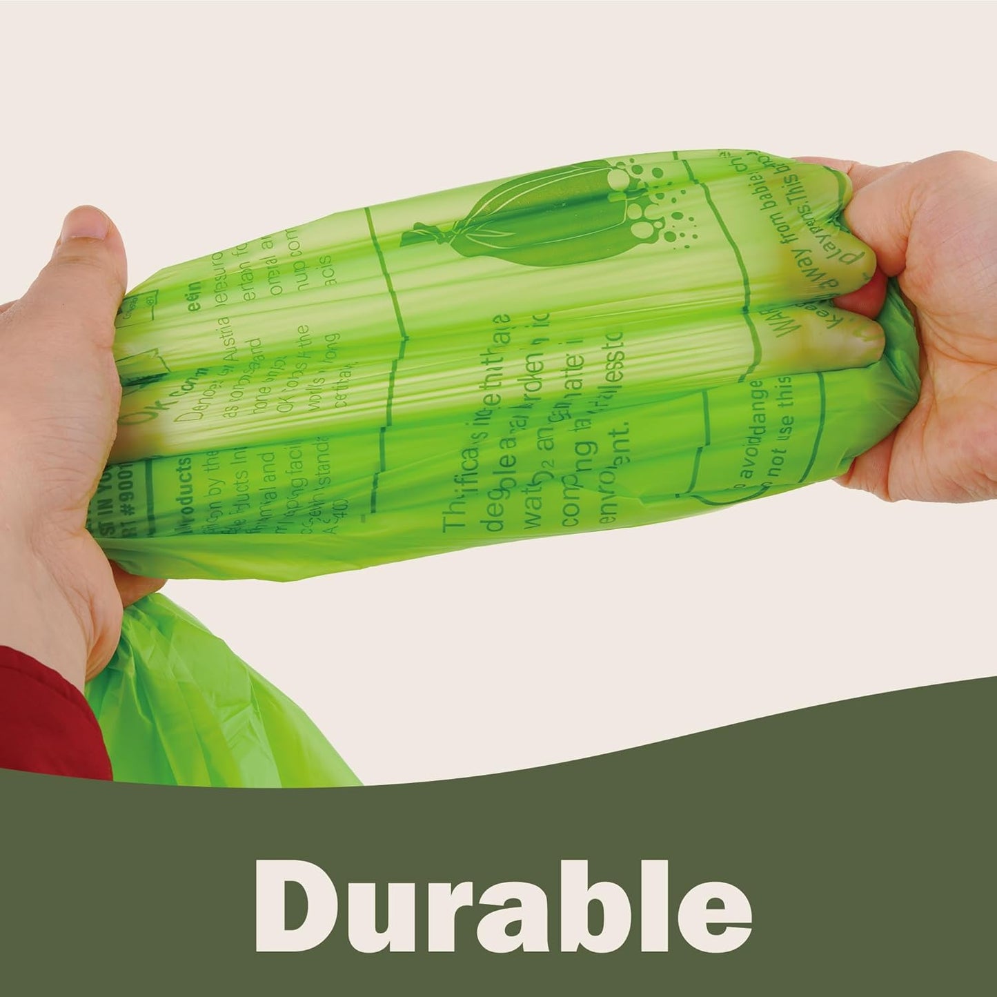 Compost Bags 4-5 Gallon with Handles Tie Extra Thick 0.78 Mils Wastebasket Liners Bags for Kitchen Bathroom Office US BPI ASTM D6400 and Europe OK Compost Home Certified