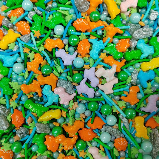 Homankit Dinosaur Sprinkles for Cake Decorating Edible Pearl Sugar Sprinkle for Baking Cake Cupcake Toppers Cookie Decorations Kids Birthday Theme Party Supplies