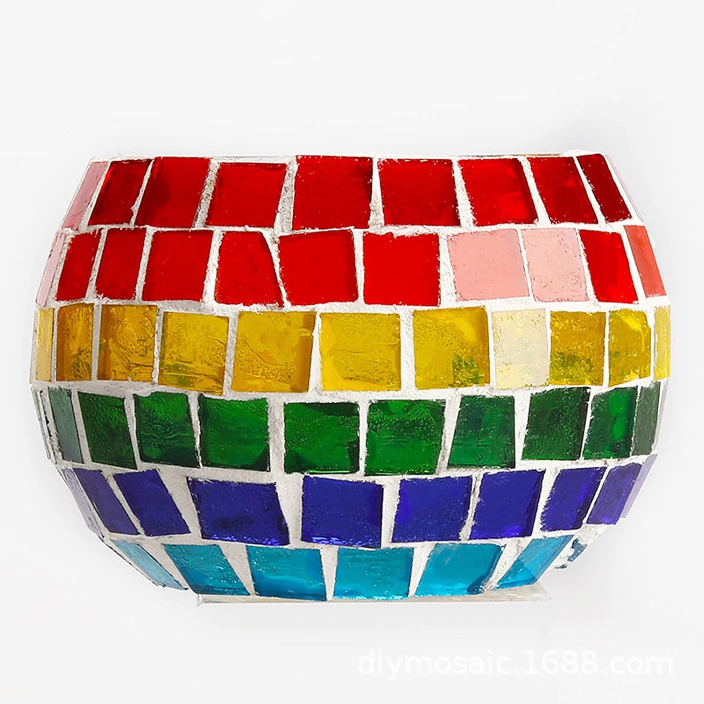 Mosaic Tiles 270 Pieces / 200 g Pack of Colored Mica Glass Mosaic Tile Supplies for Home Decoration, DIY Crafts, Plates, Picture Frames, Flowerpots – 1x1 cm Square Tiles (Transparent Mix)