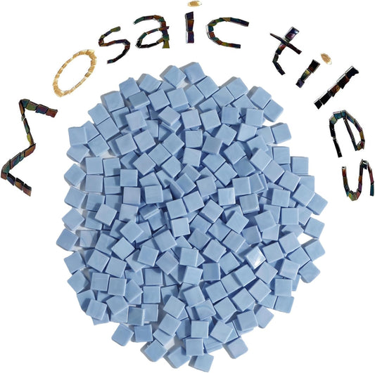 SMEIINIK 500g/1.1lb Bulk Iridescent Color Mosaic Tiles for Crafts,Square Glass Mosaic Pieces for Mosaic Works,Mosaic Making Supplies for DIY,Mosaic Materials (AJ18-28)