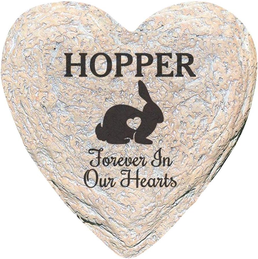 GiftsForYouNow Engraved Assorted Animals with Heart Memorial Heart Garden Stone, Rabbit Our
