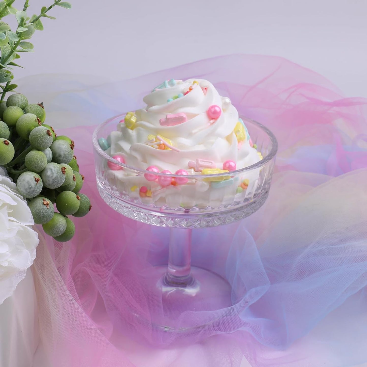 Summer Ice Cream Sprinkles for Cake Decorating, Pastel Popsicle Sugar Baking Edible Cupcake, Cookie, Donut Toppers and Birthday Party Supplies