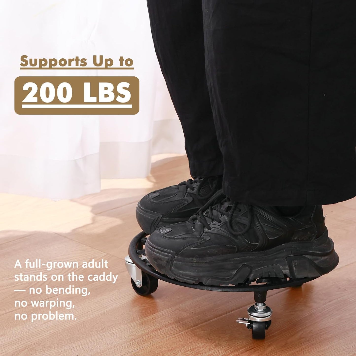 1 Pack Plant Caddy with Wheels 14 Inch Rolling Plant Stand for Large Plants Heavy Duty Plant Rollers Metal Plant Dolly Rustproof Planter Stand Wrought Iron Plant Stands Flower Cart Indoor Outdoor