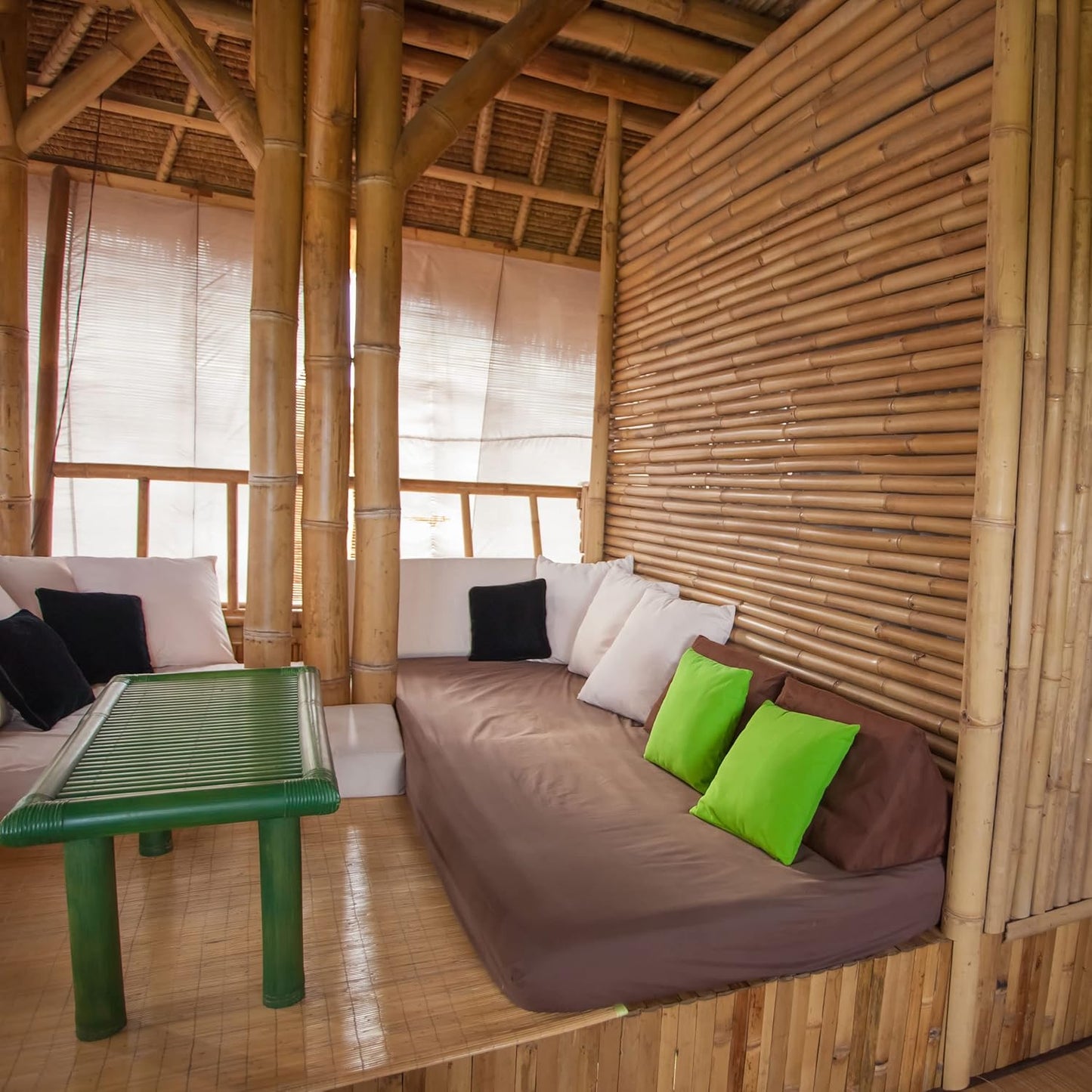 FOREVER BAMBOO 72" L Solid Bamboo Poles for Structural Design and Weight-Bearing Support (6-Pack)