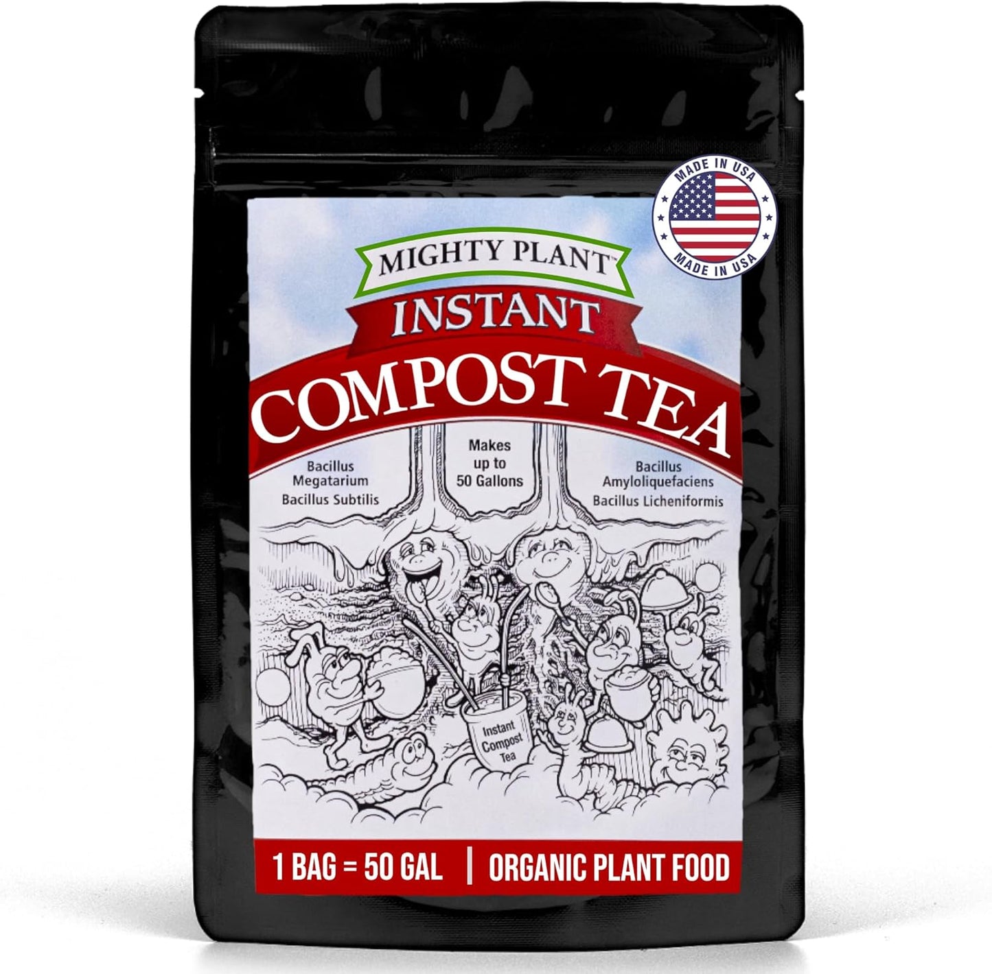 Organic Instant Compost Tea (5 oz) – Probiotic Plant Food Bloom Booster & Yield Booster for Hydroponics & All Gardening Types | Microbial Formula Converts Amino Acids for Enhanced Growth (5, Ounces)