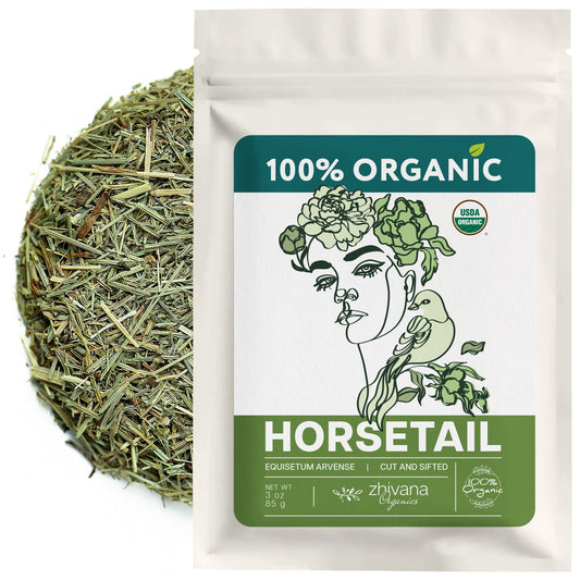Organic Horsetail (4 oz.) (Equisetum arvense) – Loose Dried Herb – Edible Grade for Tea, Infusions & Herbal Blends - Cola de Caballo Hierba