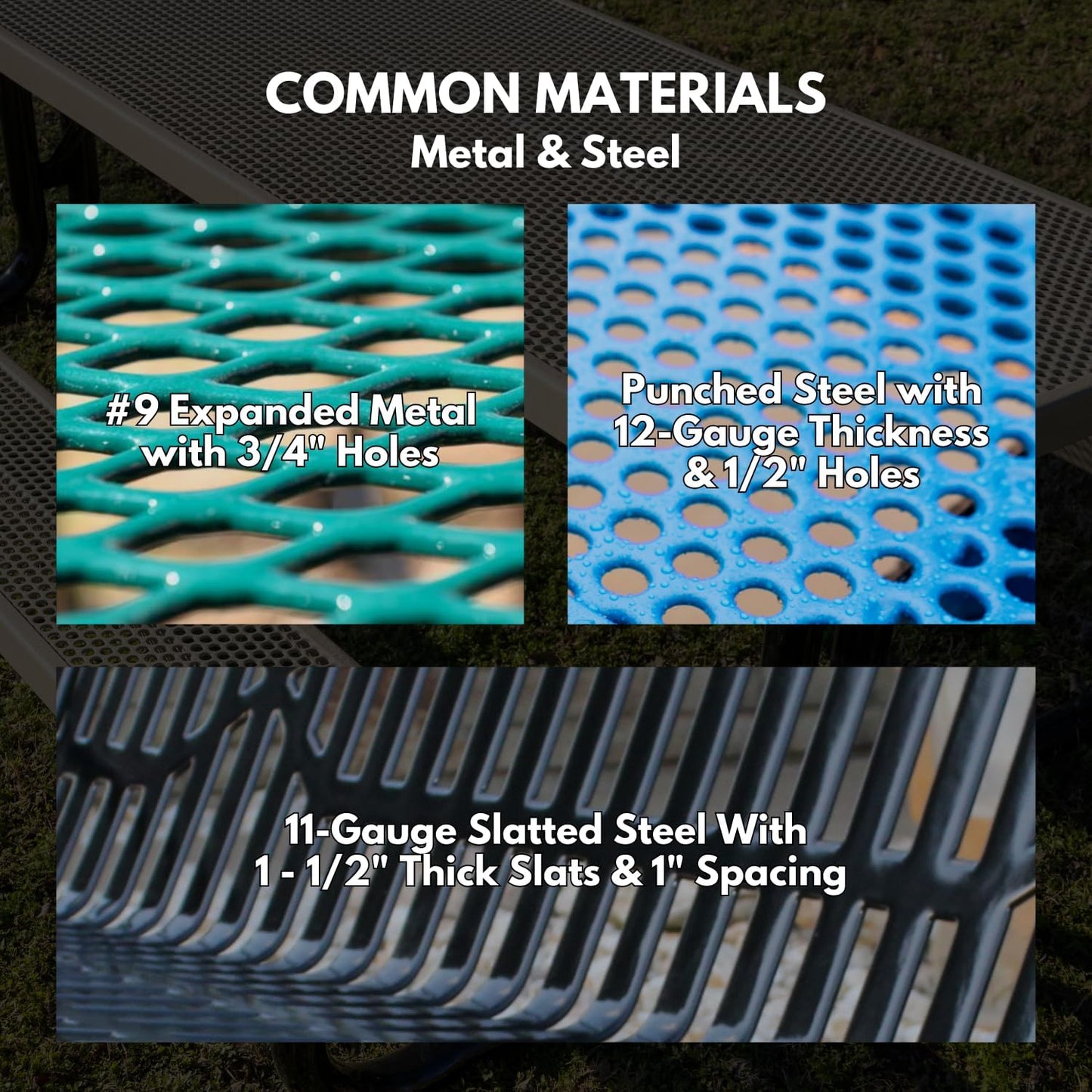 Coated Outdoor Furniture Heavy-Duty Outdoor Bench Thermoplastic Coated, Slatted Steel, Commercial-Grade Garden Bench, Made in America (Portable with Back, 4 Ft, Burgundy)