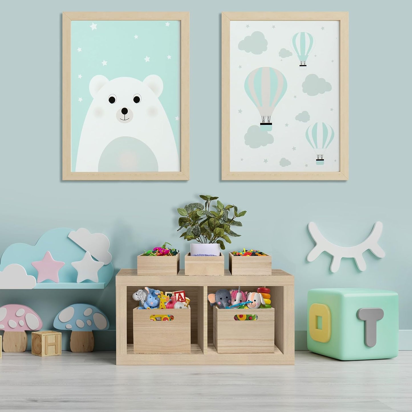 Sorbus Unfinished Wood Crates - Organizer Bins, Wooden Box for Pantry Organizer Storage, Closet, Arts & Crafts, Cabinet Organizers, Containers for Organizing (3 Pack)