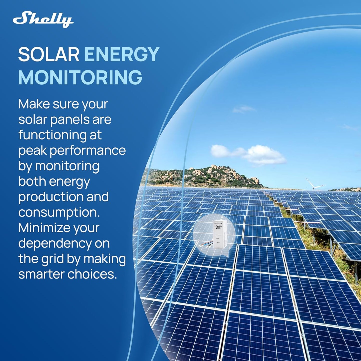 Shelly 3EM-63W Gen3 | Wi-Fi Operated Smart 3-Phase Energy Meter | Home Automation | Compatible with Alexa & Google Home | iOS Android App | No Hub Required | Data Logging | Solar Photovoltaic Ready