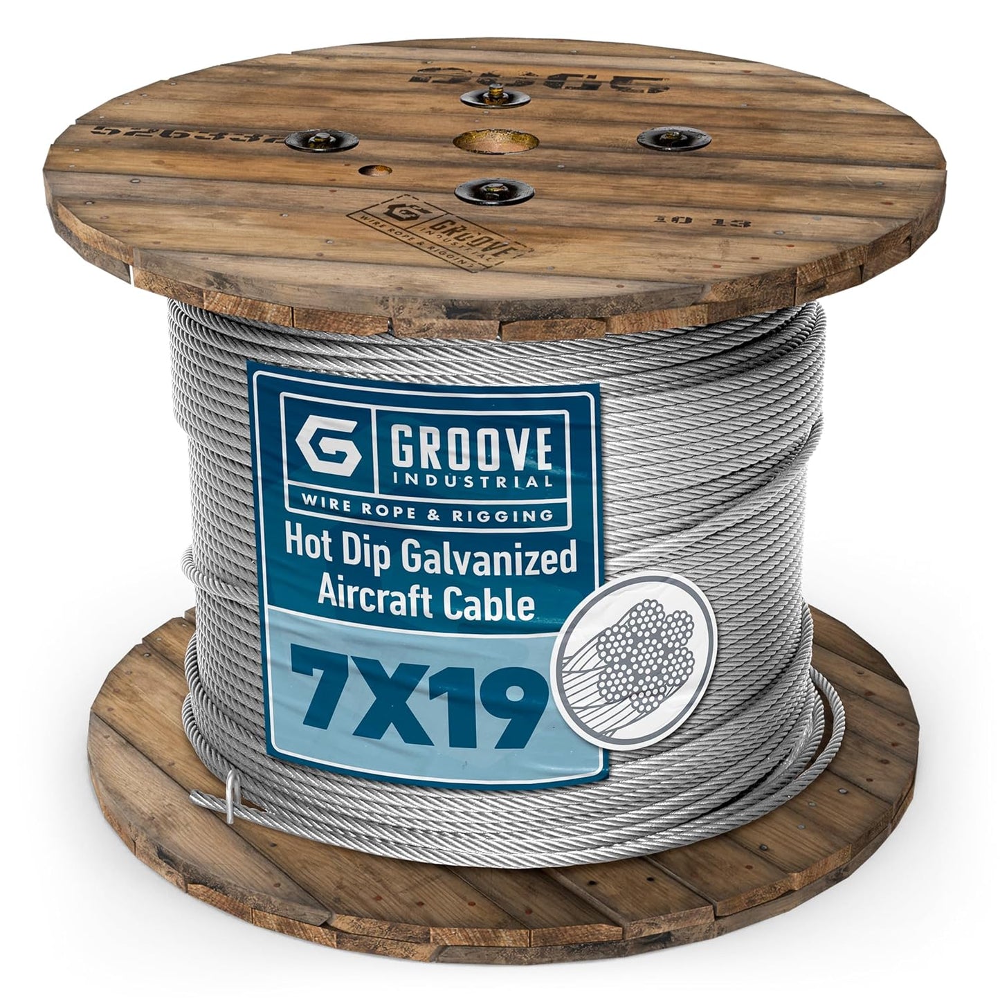 5/16’’ 7x19 Hot Dip Galvanized Aircraft Cable – Steel Wire Rope - 800 Feet